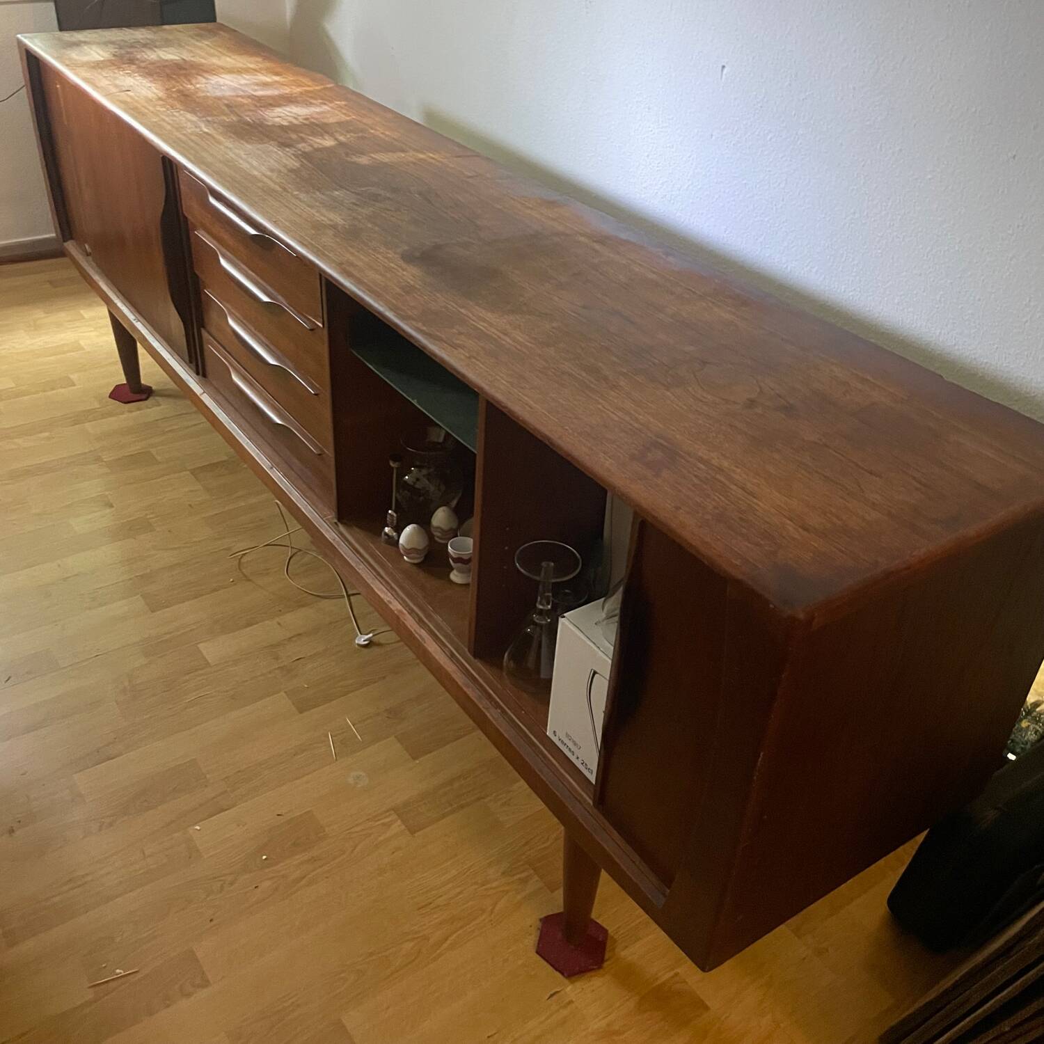 Enfilade vintage Bernhard Pedersen & Son – Design danois 1960 – 240 cm