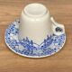 Set of 3 tea cups and their earthenware cups