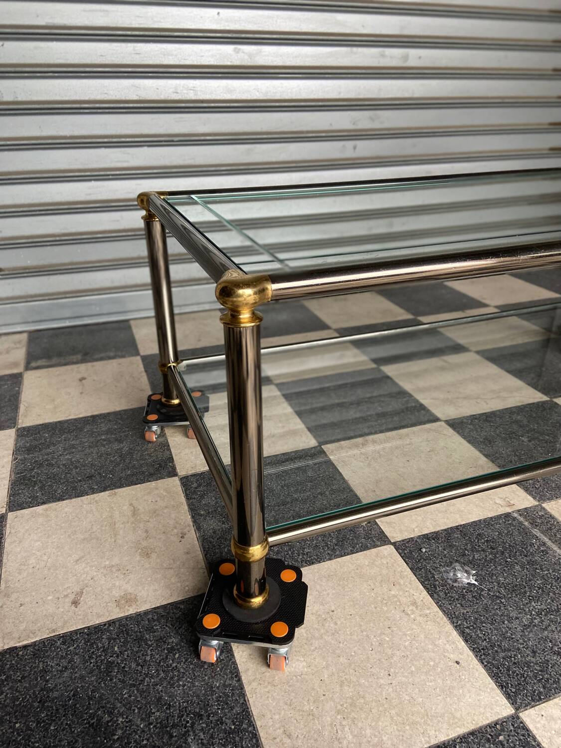 Vintage glass coffee table