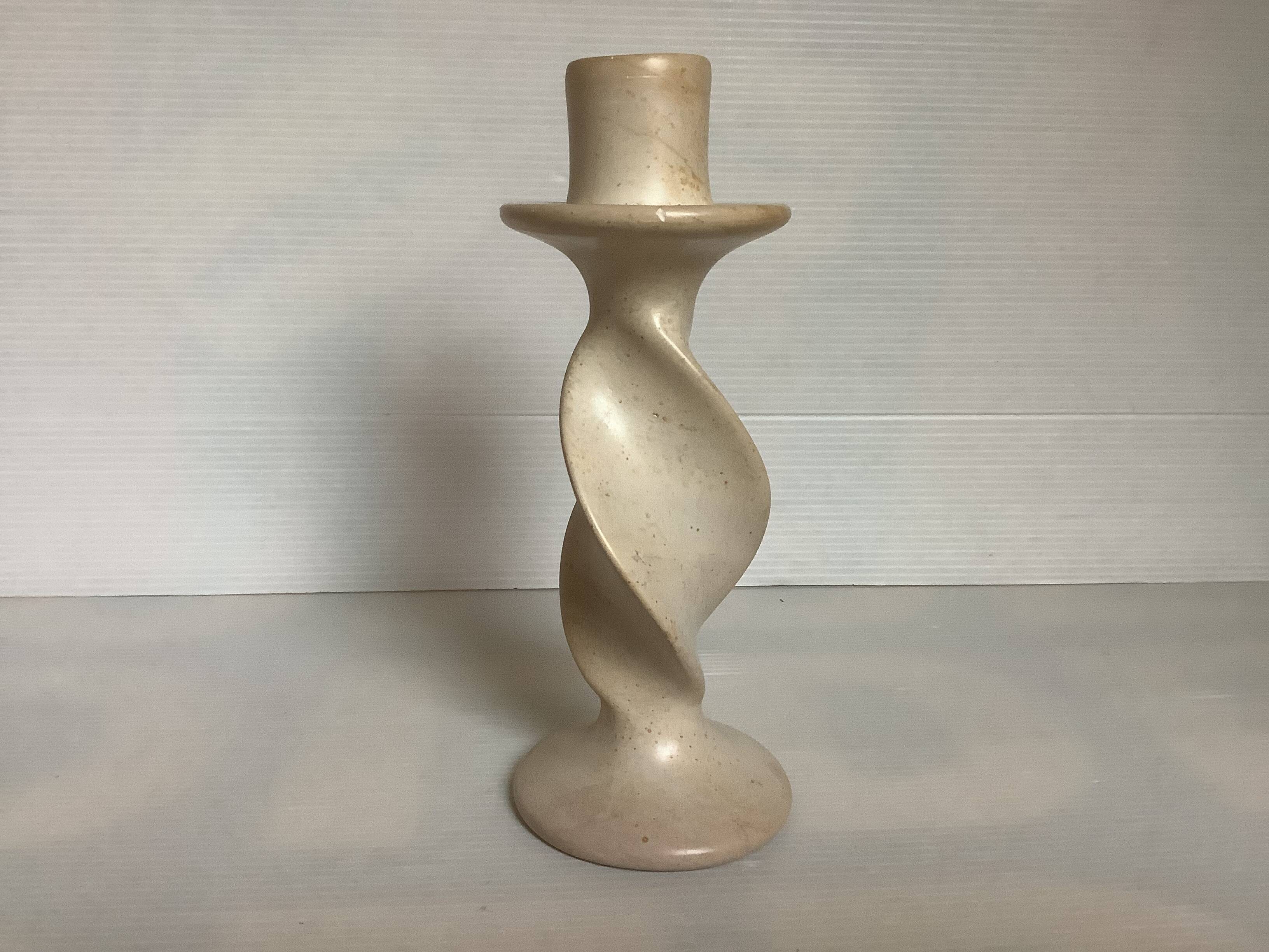 Soapstone candle holder