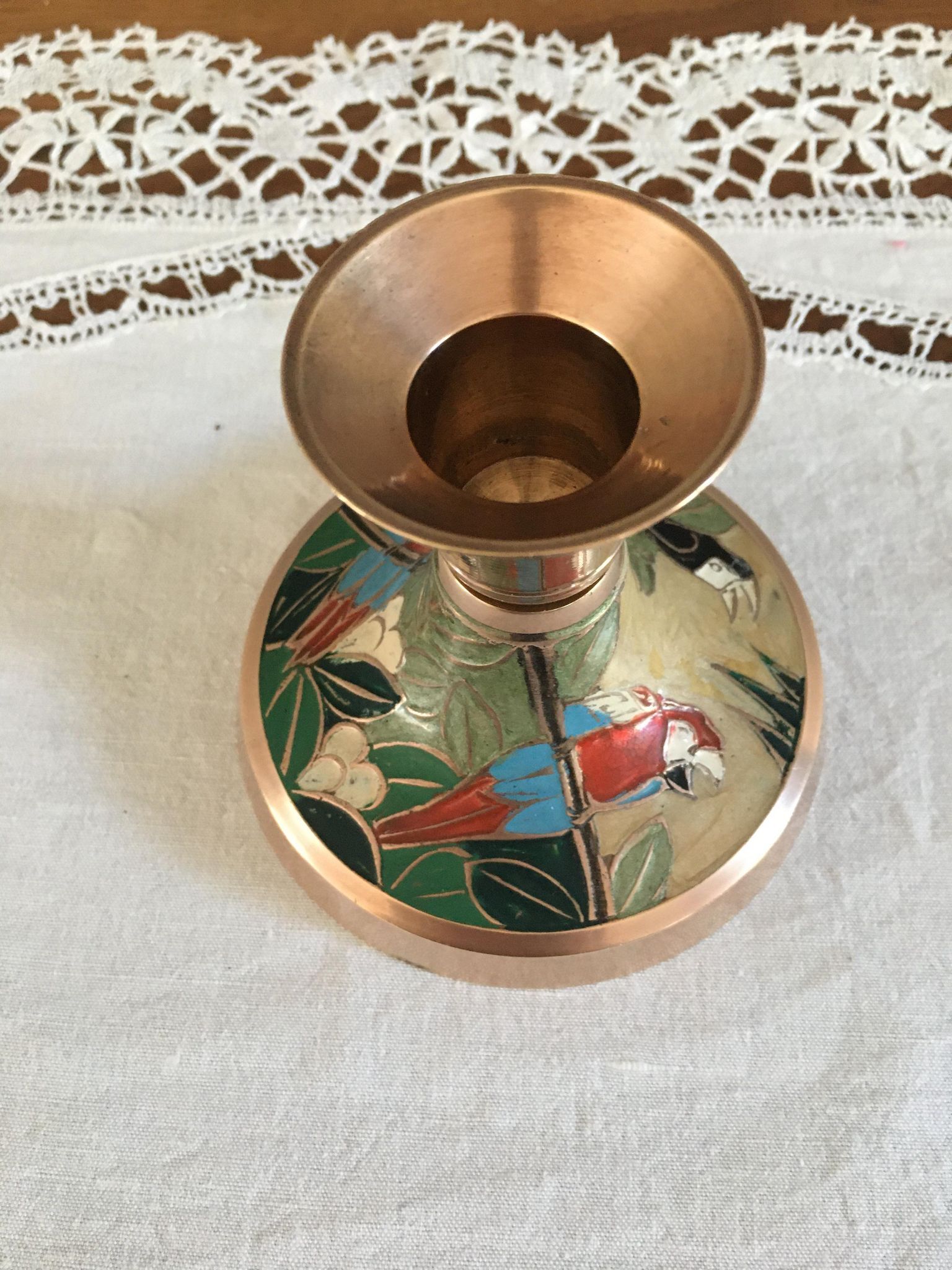 Hand-painted candle holder