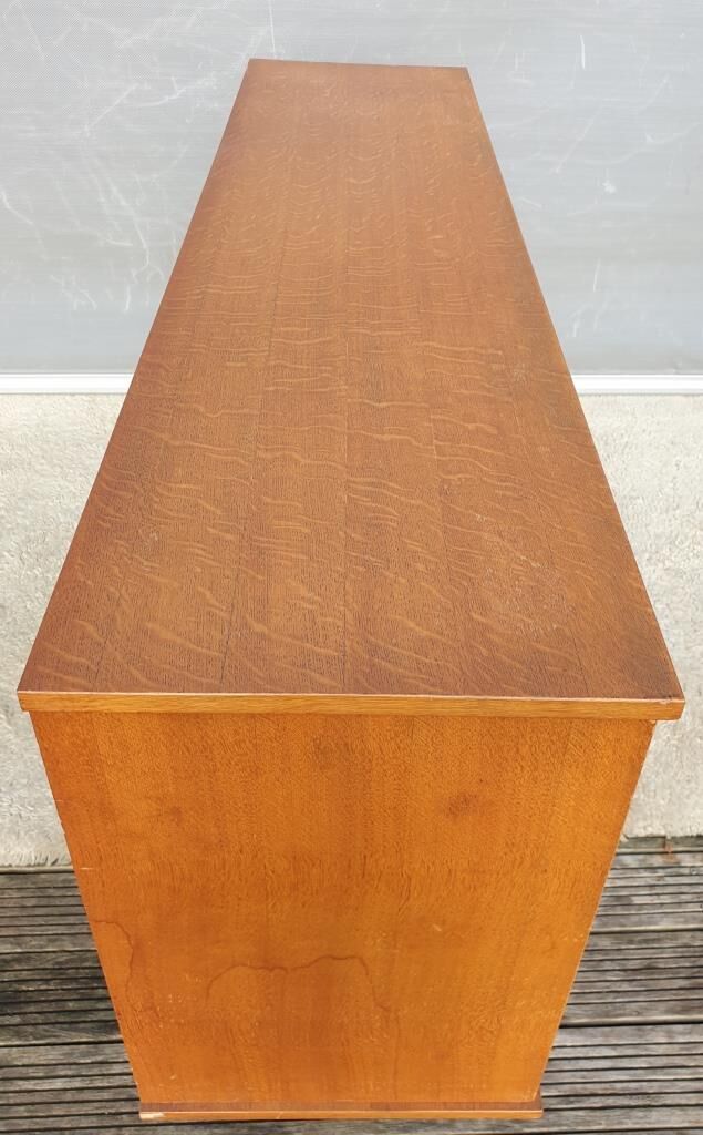 Sideboard 1960 diamond marquetry and showcase 180x45