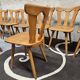 12 chaises bistrot en bois, 1970