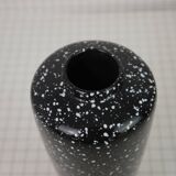 Black and white speckled vase