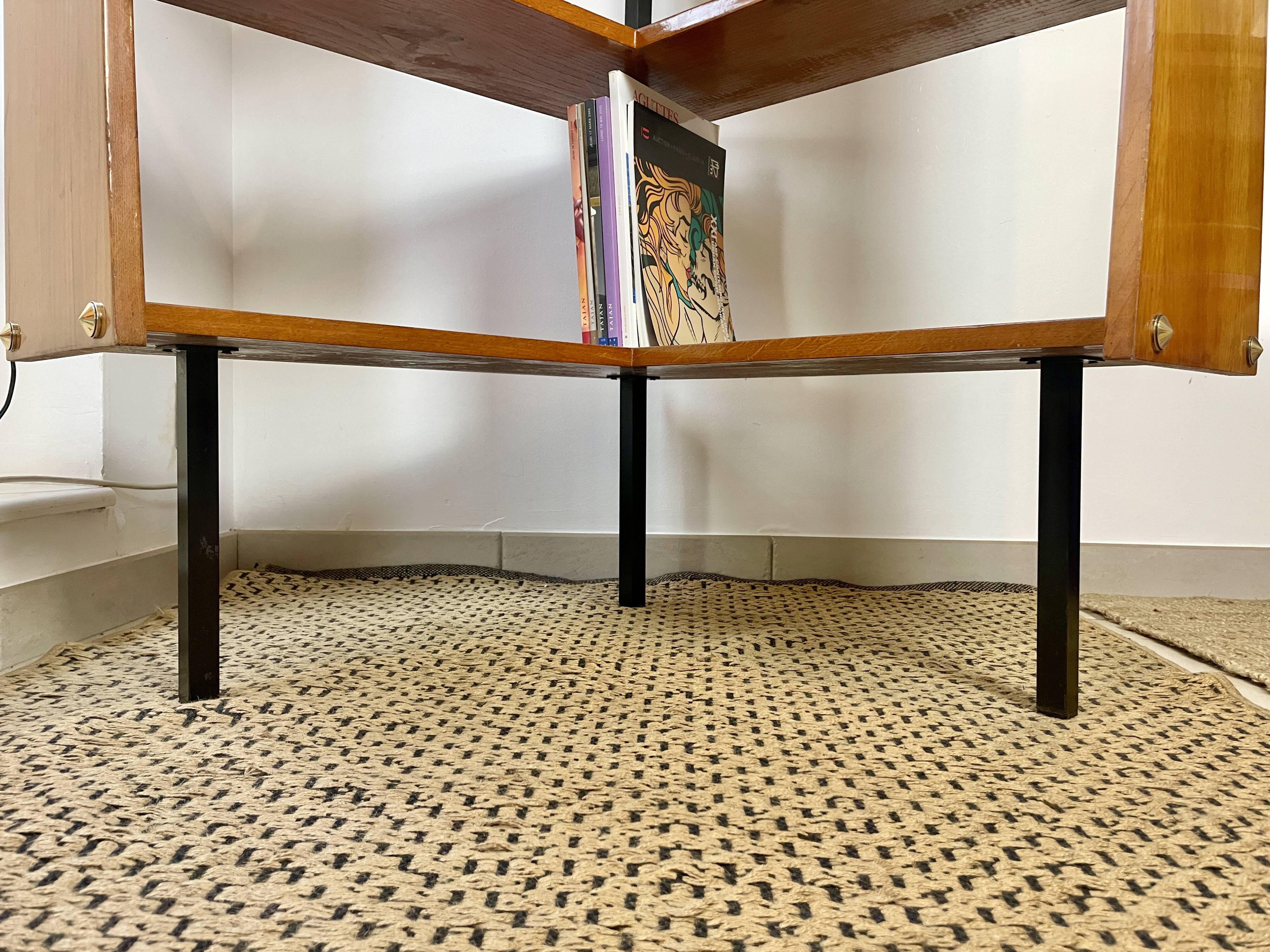Bibliothèque d'angle années 50
