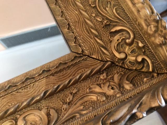 Antique wooden mirror