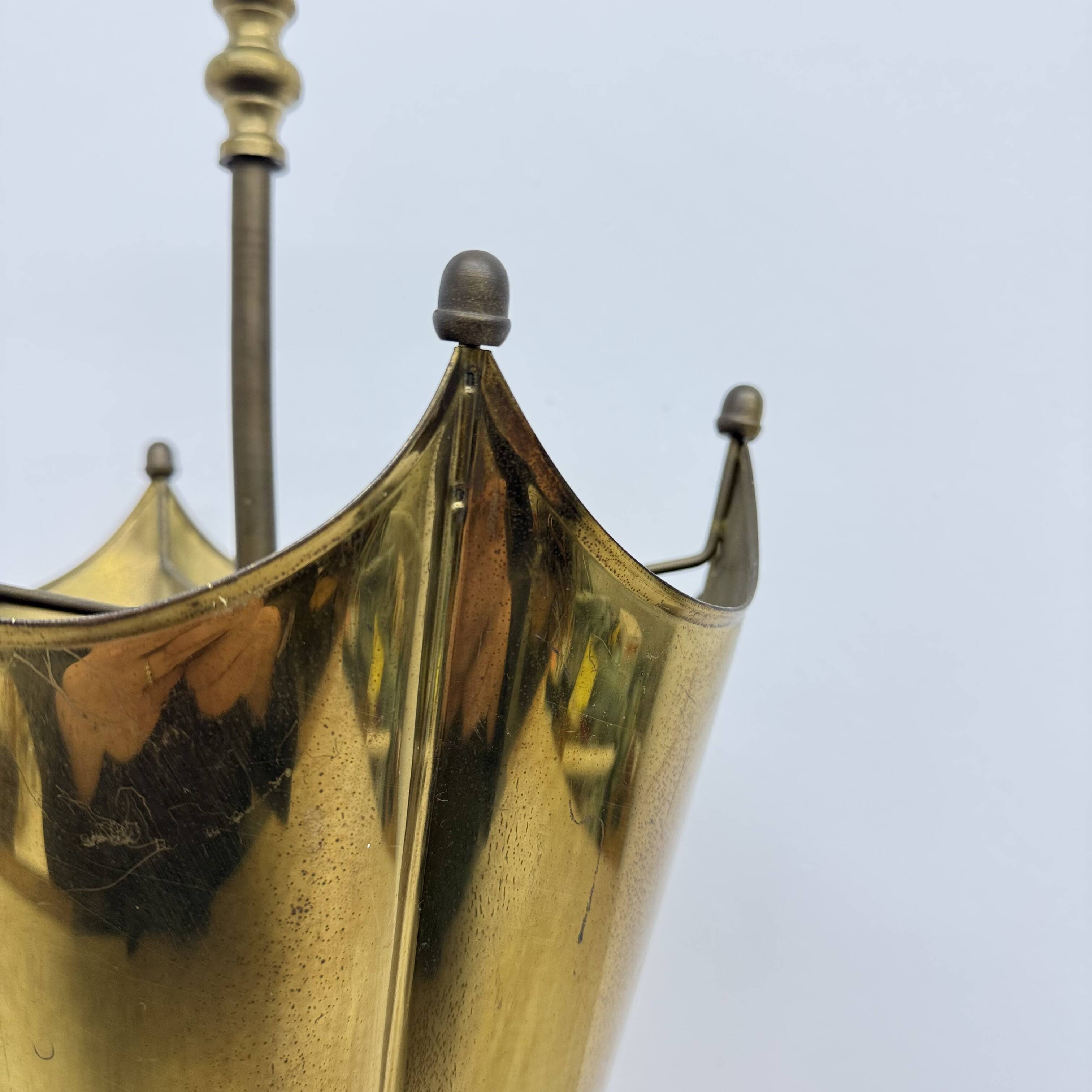 Mid-century design brass umbrella stand , 1970’s