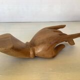 Vide poche baguier main en bois
