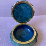 Blue marble jewelry box