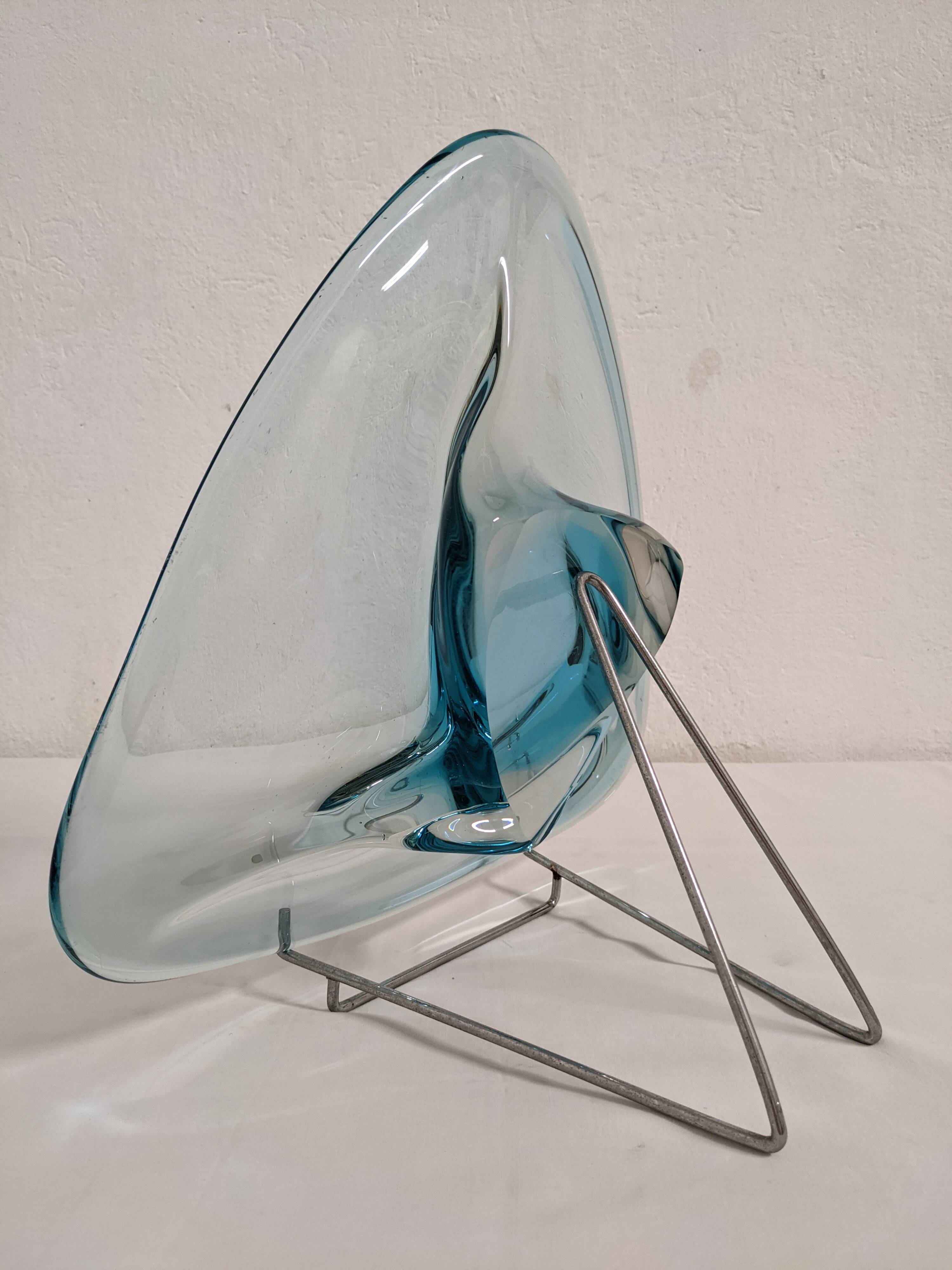 XL fruit bowl or pocket emptier in Murano glass, Italy circa 1970
