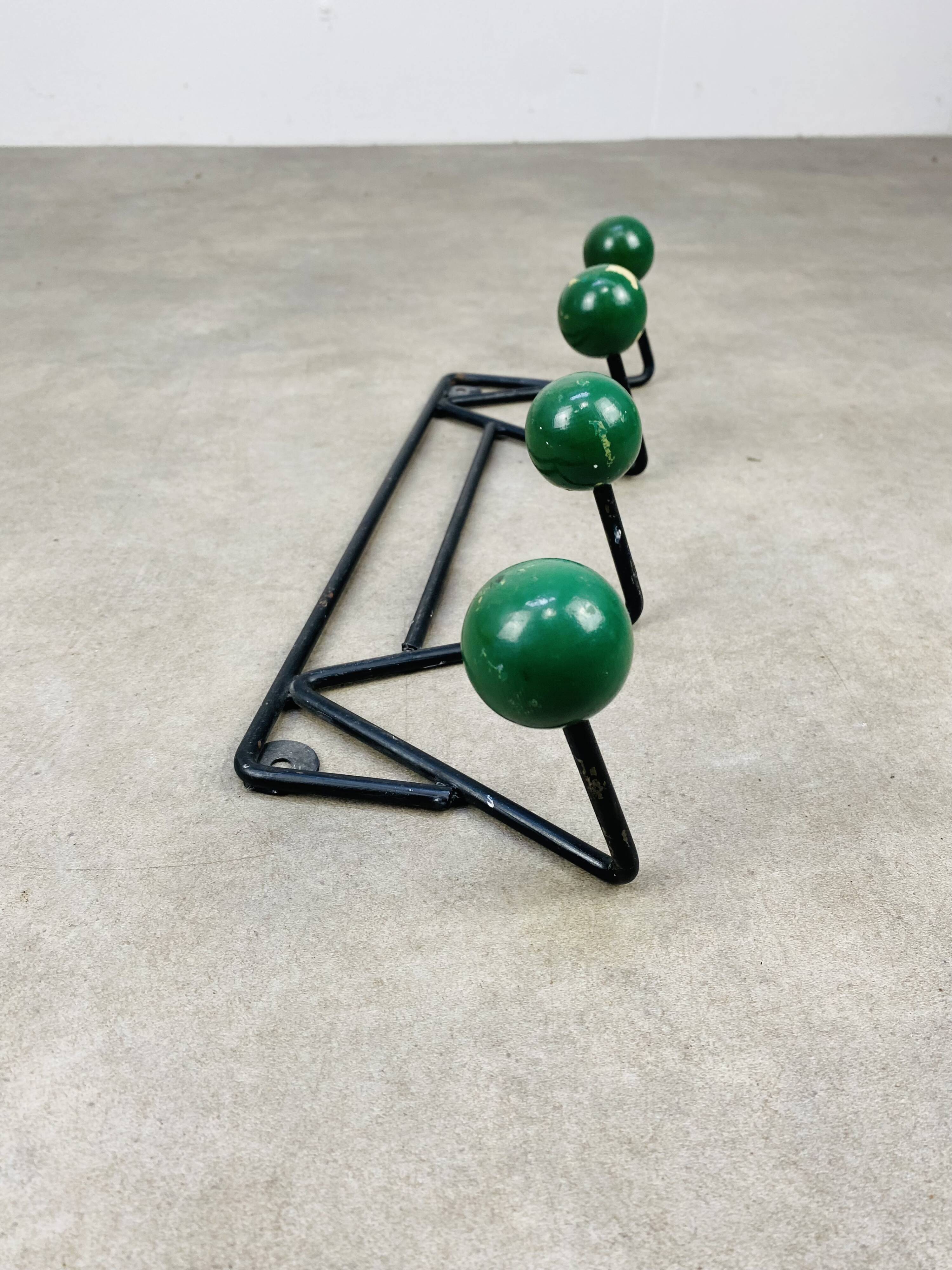 Wall coat rack hook 50s 4 balls