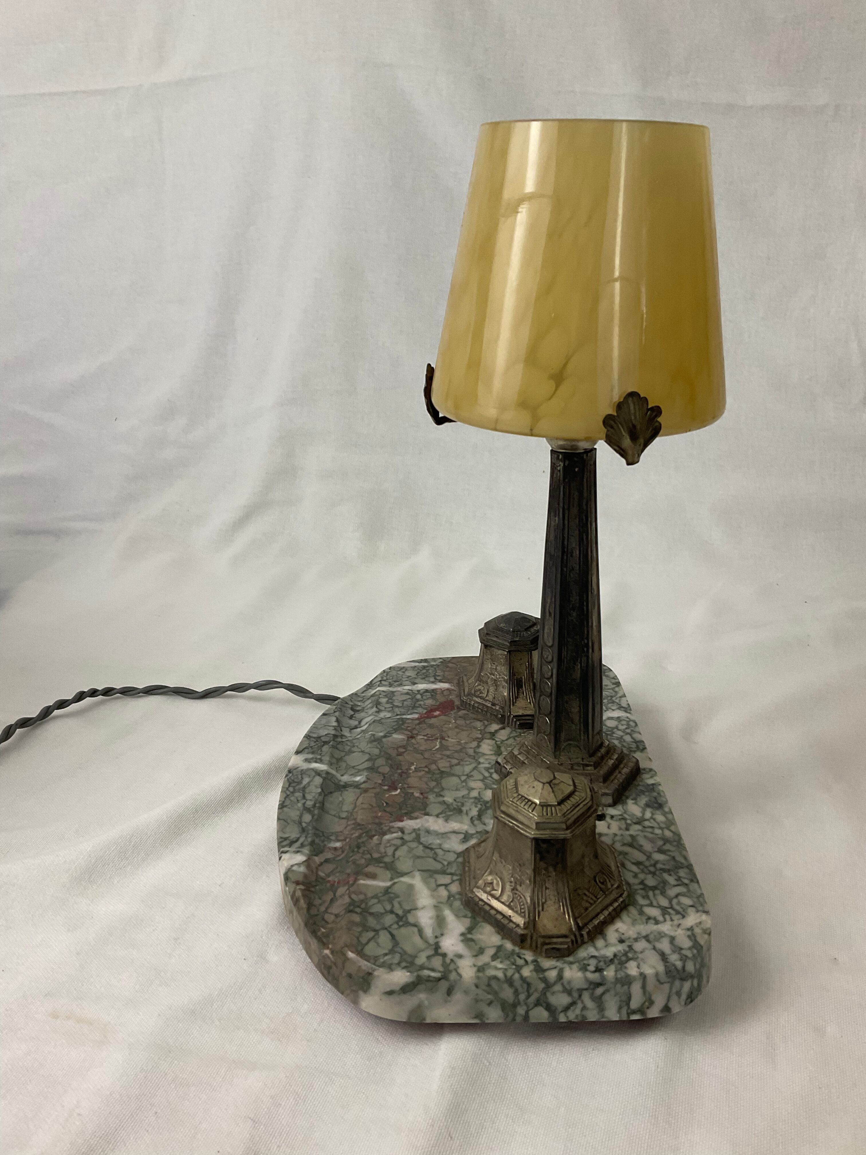 Desk lamp inkwell art nouveau art deco 1930s 30s