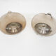 Ensemble de deux plafonniers ou appliques en verre Dijkstra « Drop », Pays-Bas, années 1960