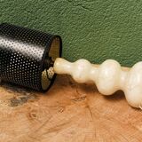 Carved alabaster bedside lamp