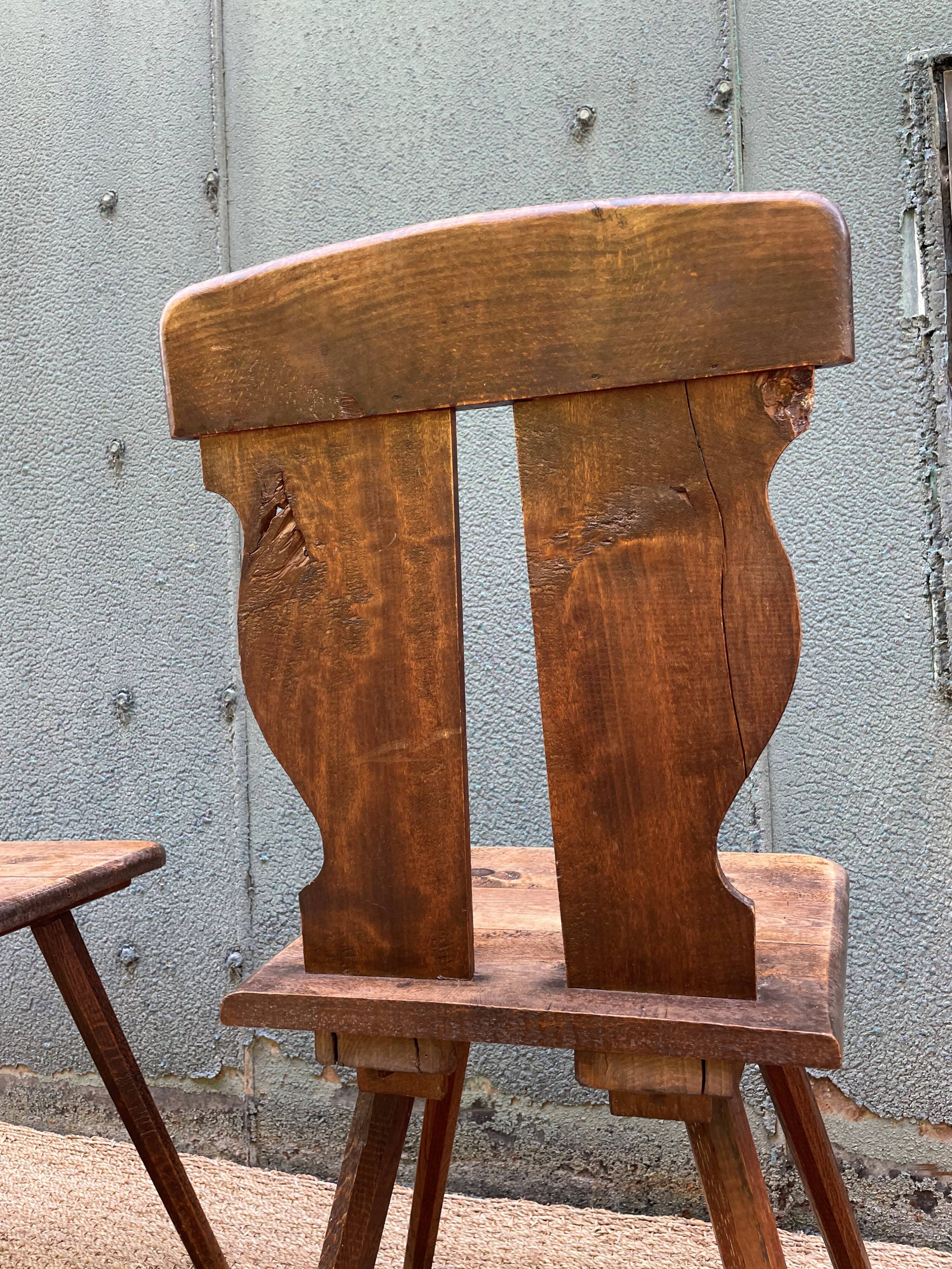 Pair of chairs made of vintage wood