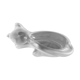 Vide poche chat en cristal dépoli