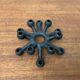 Brutalist Danish candle holder from the mid-century in cast iron by Jens H. Quistgaard.