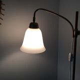 Lampadaire scandinave opaline teck années 60