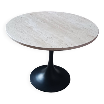 Travertine tulip coffee table