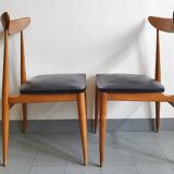 Set of 4 vintage Scandinavian chairs 1960