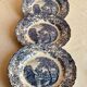 Set of 3 old Johnson Bros iron earth plates