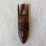 5 small African masks, tribal art, wood carving