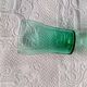 7 Retro emerald green glasses, 20 cl each, France, vintage 1970s