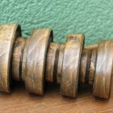 Art deco candle holder in turned wood