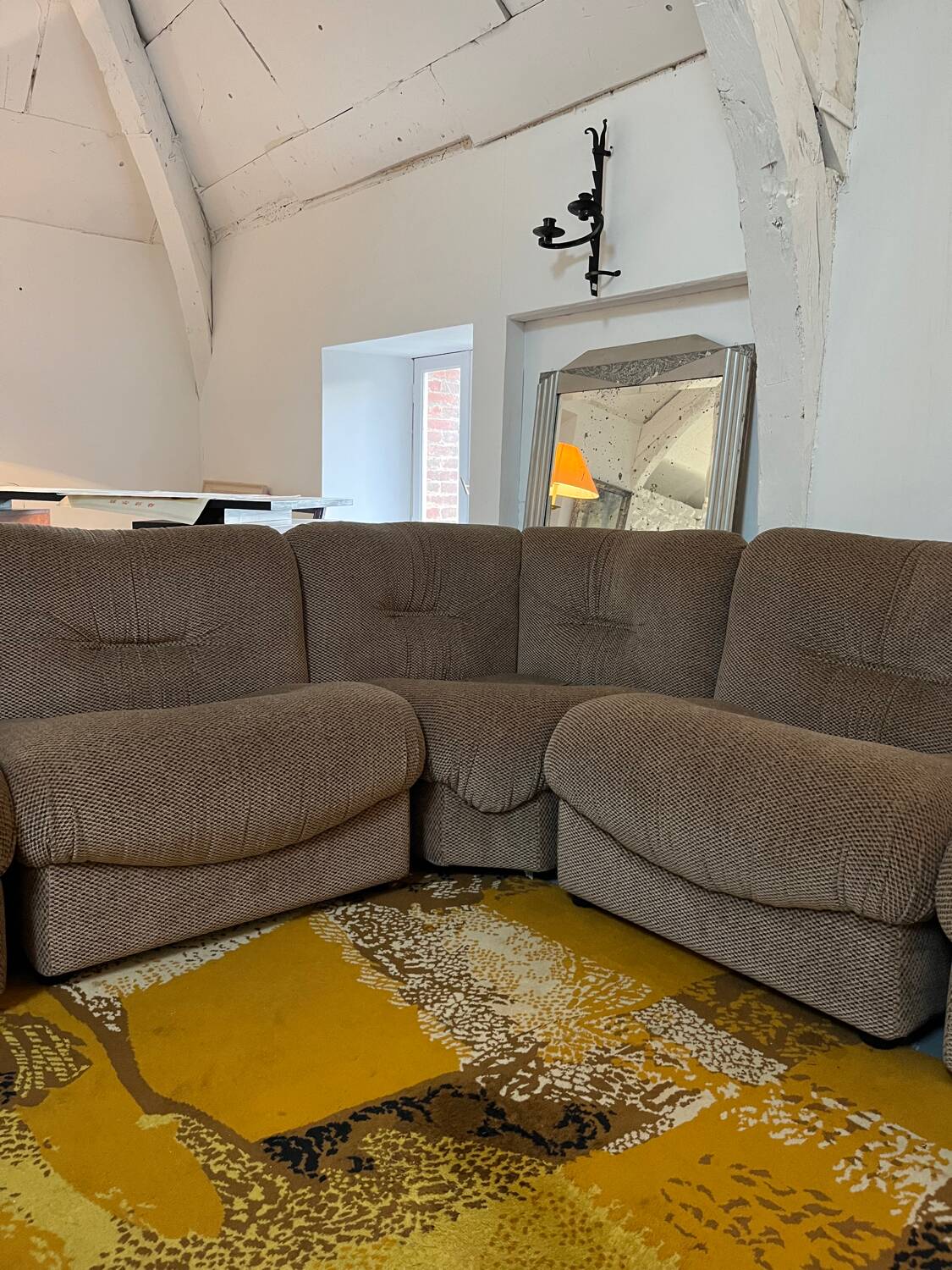 Canapé d’angle modulable Années 70 Italie