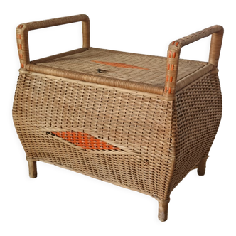 Vintage wicker storage chest