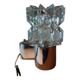 Chrome and glass wall light