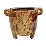 Cache-pot en céramique de couleur ocre terracotta d'Accolay