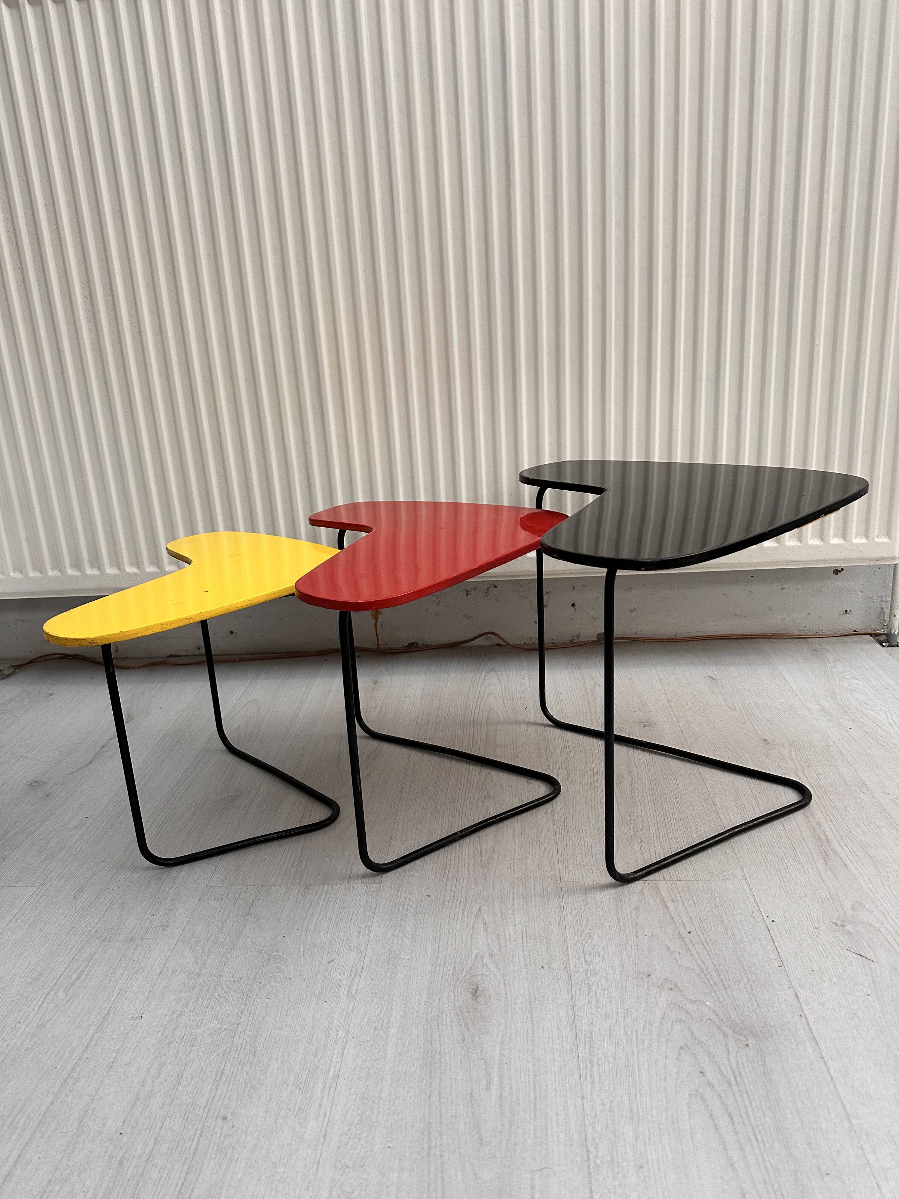 3 nesting tables - Willy Van Der Meeren, Belgium - 1950