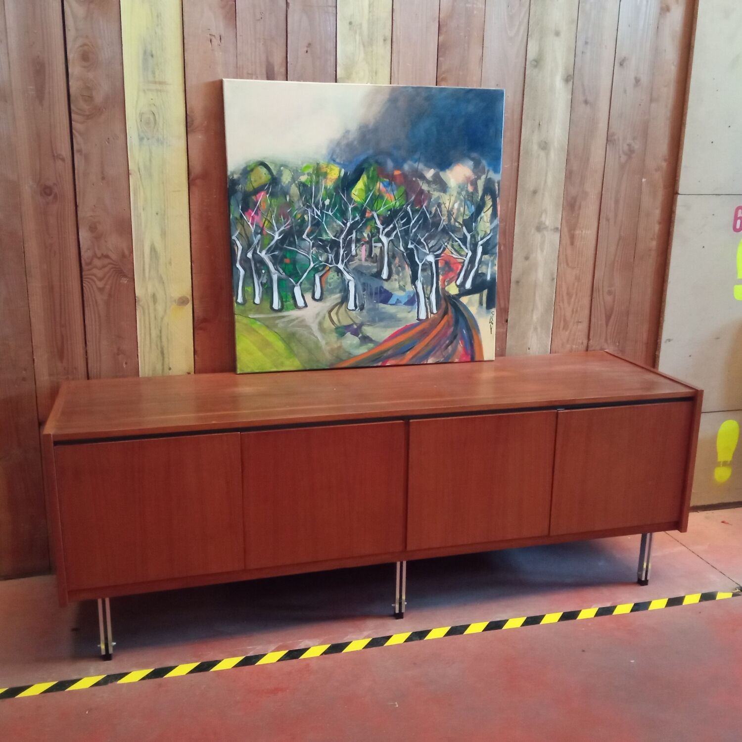 Enfilade 4 doors in teak