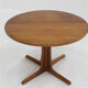 Vintage Danish round extendable dining table teak 1960s Gudme