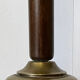 Precious cane tip in mahogany and gilded bronze with polychromy