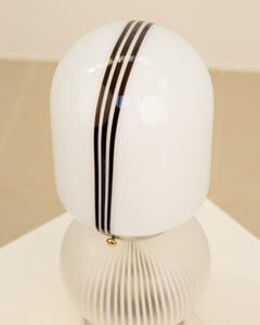 Lampe en opaline double éclairages 70's
