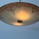 Art Deco ceiling light in pink gilded glass, 1940s, Germany