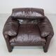 Pair of Maralunga leather armchairs by Vico Magistretti for Cassina, 1974