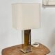 Lampe chrome et métal doré