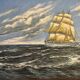 Tableau marine bateau en mer