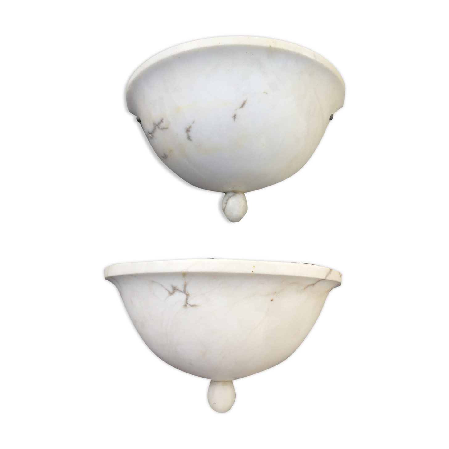 Pair of alabaster sconces Art deco