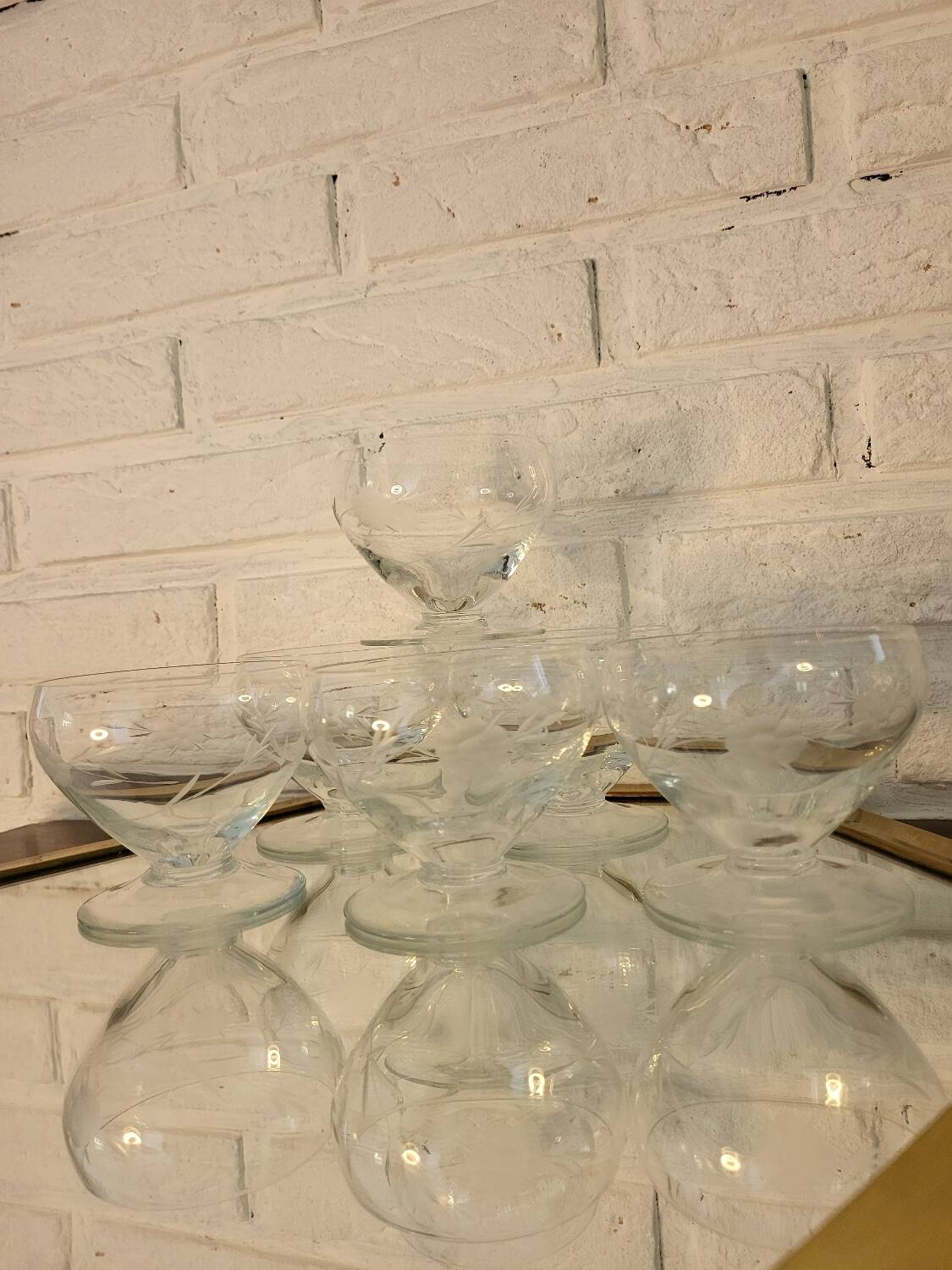 Vintage stemmed glasses