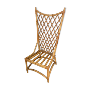 Chaise basse en rotin