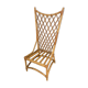 Chaise basse en rotin dans le goût d'Audoux-Minet