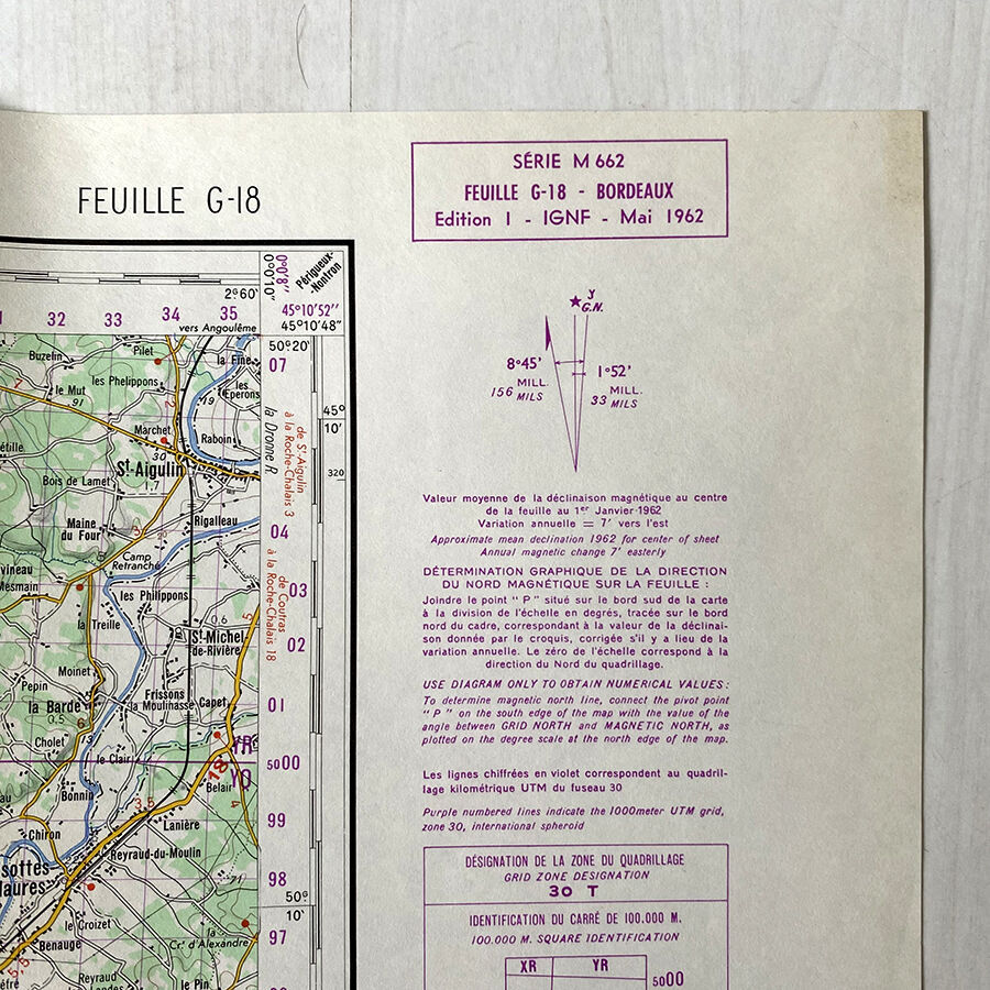 Map Bordeaux 1962