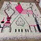 Handmade wool Berber rug 266 x 242 cm