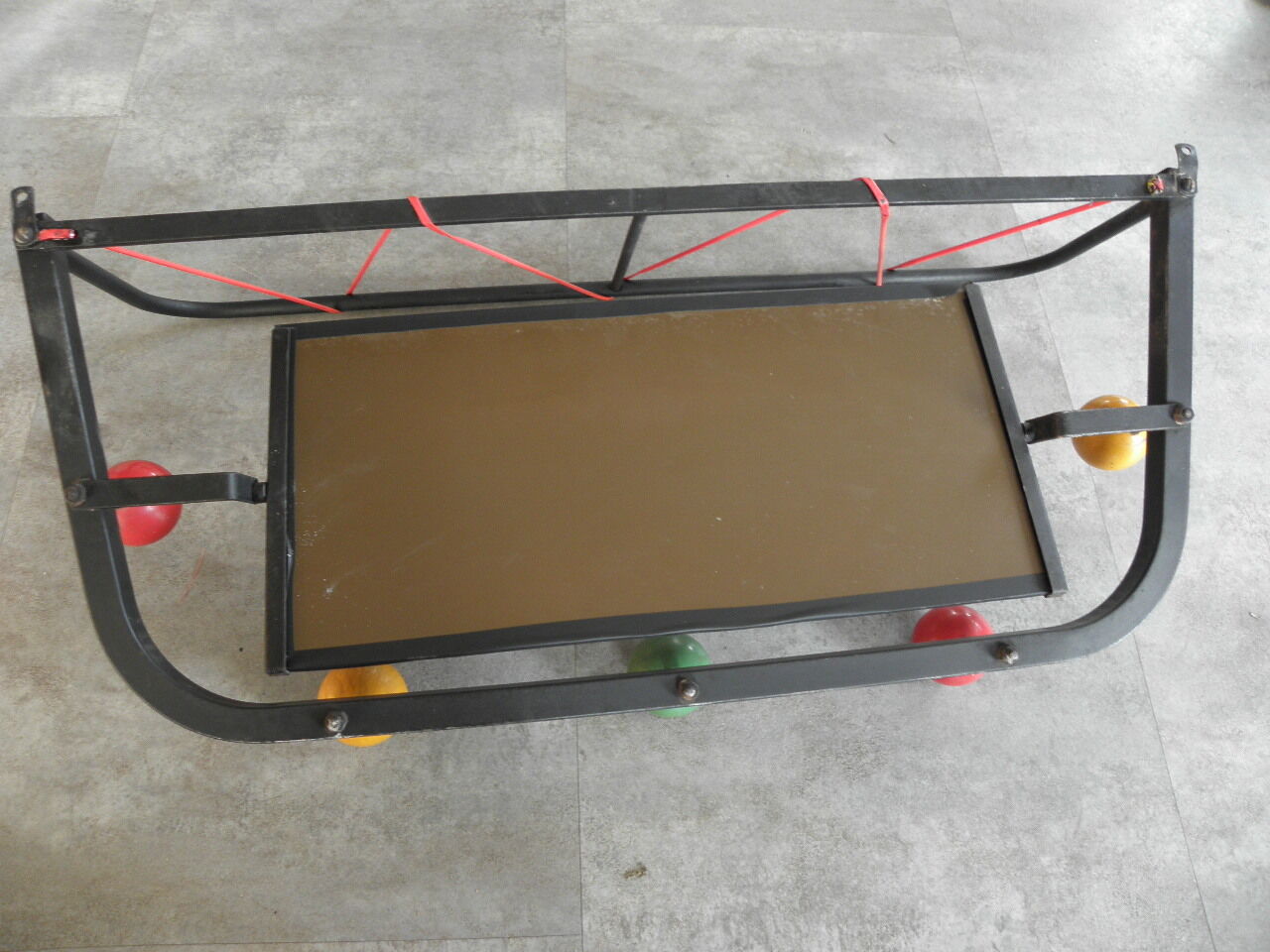 50' vintage ball coat rack