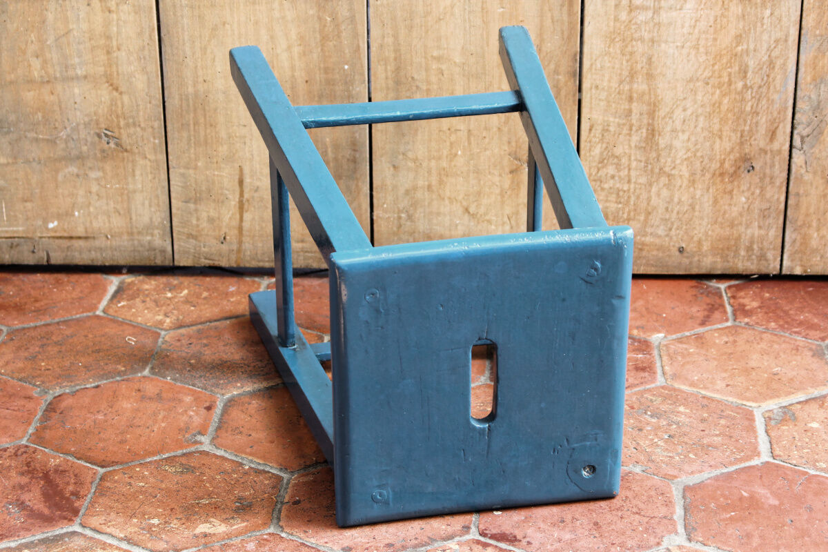 Wooden workshop stool