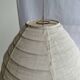 Small Japanese-style natural rattan and linen pendant light in the shape of a drop H40 D35